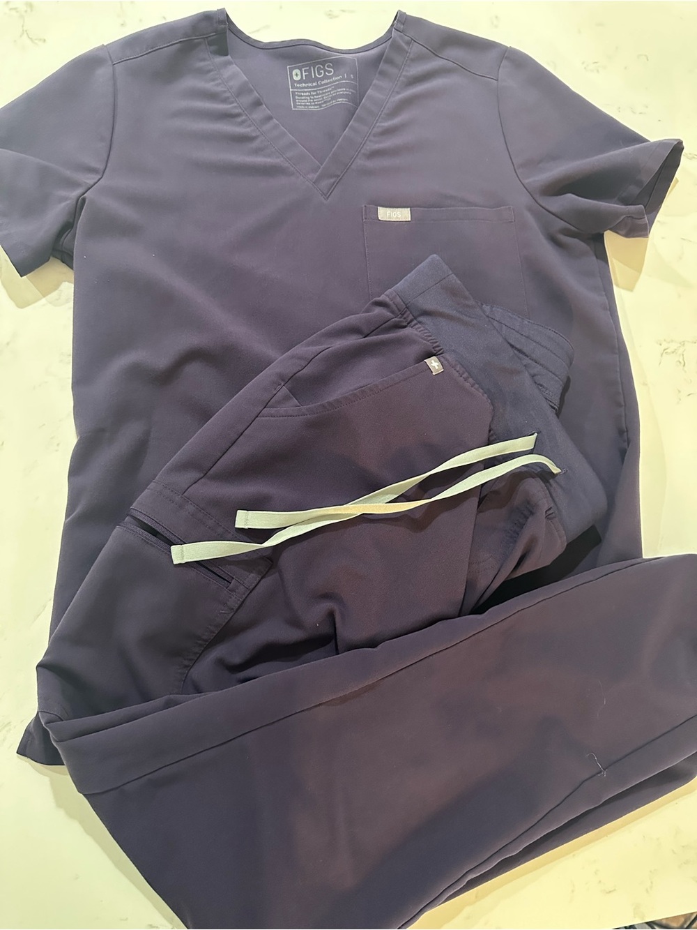 Figs Purple Shadow Jogger Set S/Tall